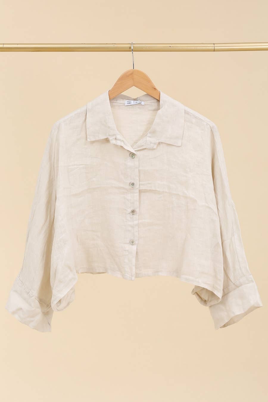 Tuscan Dream Cropped Linen Shirt